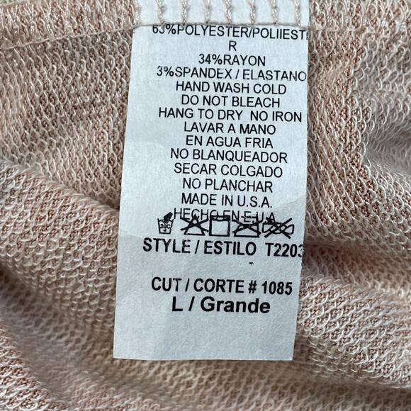 Together Clothing Knot Hem Animal Tie Dye Print Top Tunic PO Shirt SZ L C101842 - Picture 7 of 9